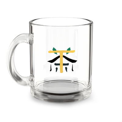 10oz Glass Mug with Communitea Design
