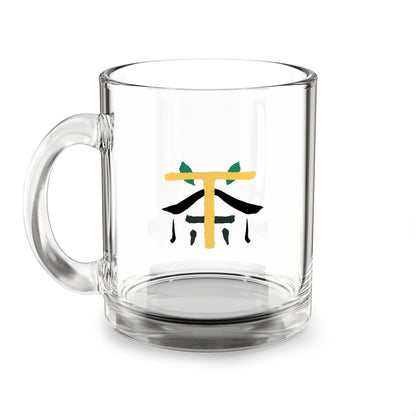 10oz Glass Mug with Communitea Design