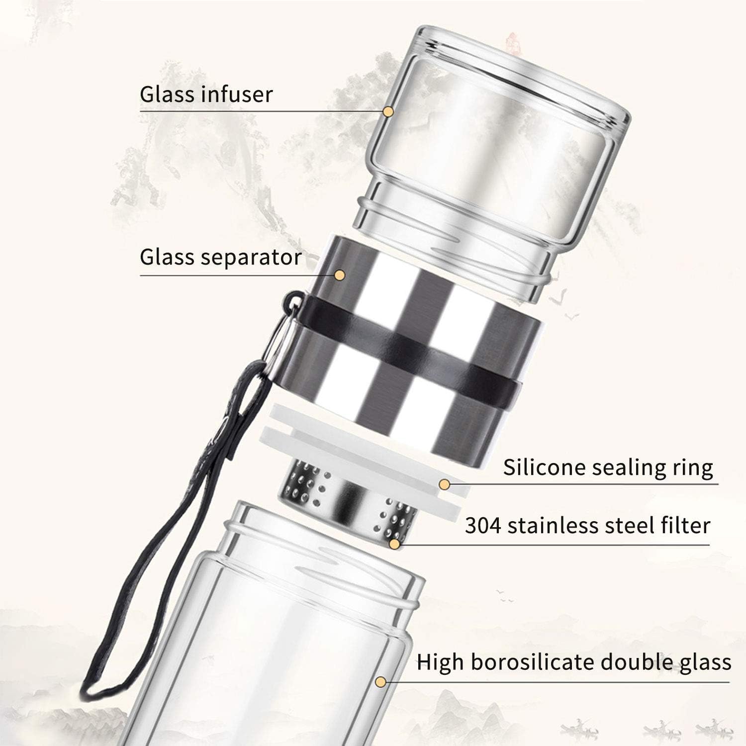 Glass Tea Infuser Bottle