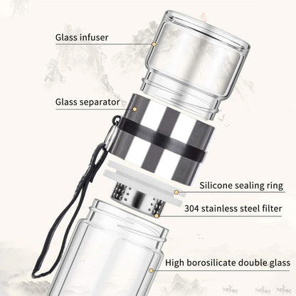 Glass Tea Infuser Bottle