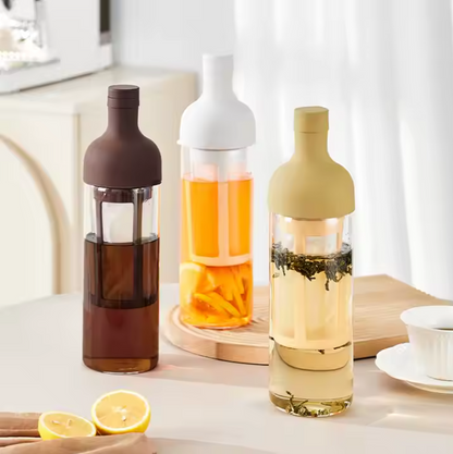 Quality Cold Brew Coffee Tea Glass Bottle with Food Grade Quality Stainless Steel Filter